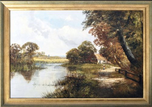 Landscape Oil Painting Attributed to Henry Cooper ( British C19th )