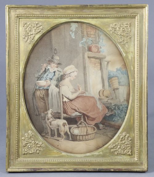 George Morland ( 1763-1804 ) Engraving in Original Giltwood Frame