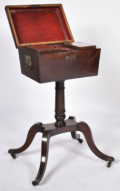 EARLY C19TH SCOTTISH MAHOGANY TEAPOY - ADDITIONAL PHOTO 1