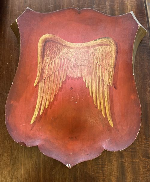 Large Cresting Featuring Angels Wings