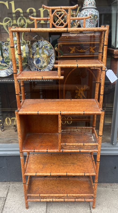 C19th Painted Bamboo Stand / What Not