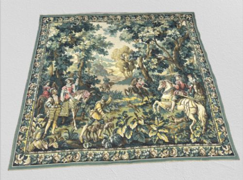 Large Tapestry of Hunting Party in Woodland