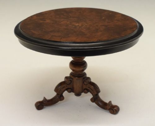 C19th Apprentice Piece Miniature Tilt Top Walnut Table