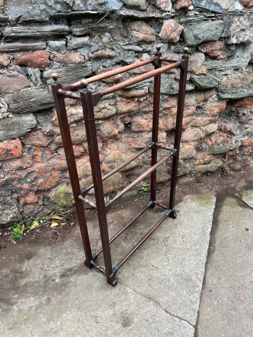 C19th Small Mahogany Towel Rail