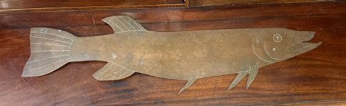 Shop Display Copper Model of a Salmon