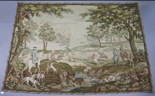 Large Early C20th French / Flemish Large Wall Hanging Tapestry 247 X 167 Cms