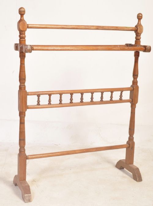Victorian Faded Mahogany Towel Rail