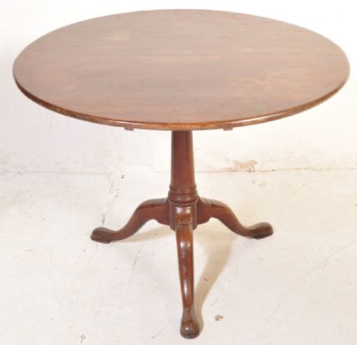 George III Mahogany Tripod Table with Birdcage Movement