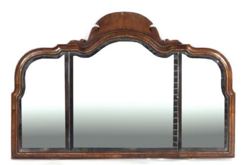 Queen Anne Style Overmantel Mirror