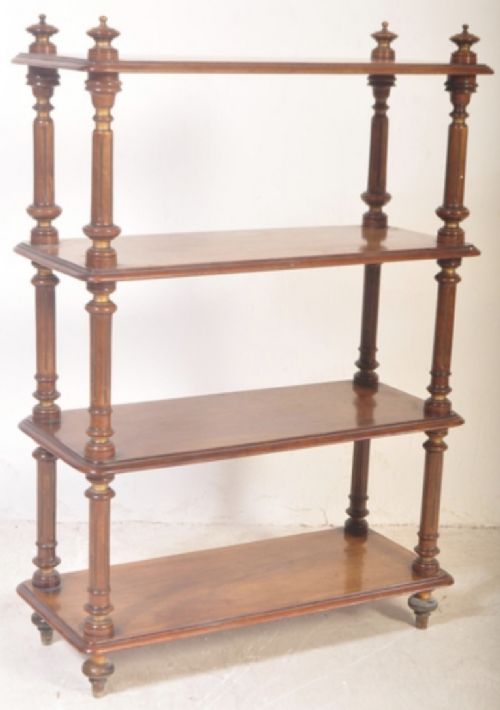C19th Walnut Four Tier Buffet