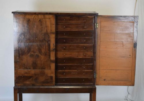George III Yew Wood Cabinet of 20 Drawers