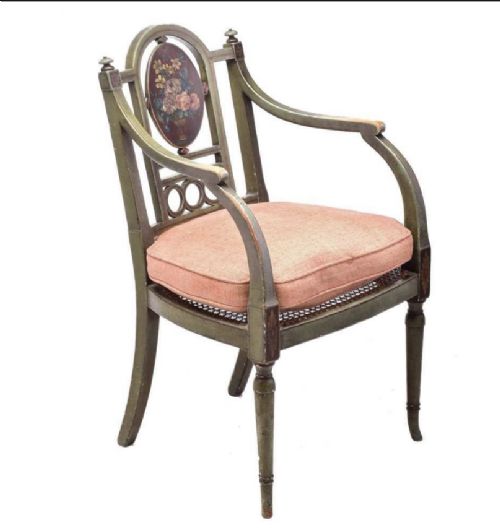 A Regency Style Painted Armchair