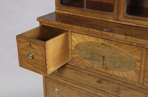 EARLY C19TH INLAID MAHOGANY CABINET ON CHEST - ADDITIONAL PHOTO 1