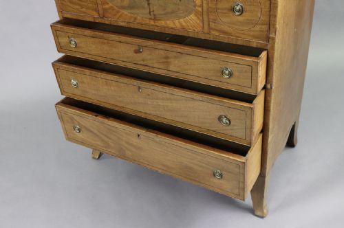 EARLY C19TH INLAID MAHOGANY CABINET ON CHEST - ADDITIONAL PHOTO 2