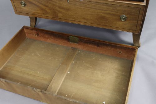 EARLY C19TH INLAID MAHOGANY CABINET ON CHEST - ADDITIONAL PHOTO 3
