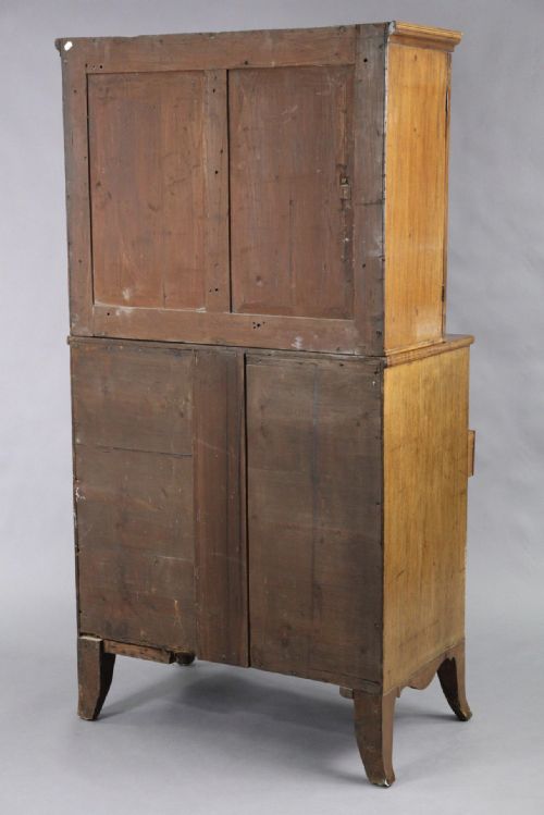 EARLY C19TH INLAID MAHOGANY CABINET ON CHEST - ADDITIONAL PHOTO 4