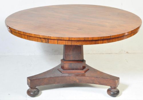 Early C19th Rosewood Tilt Top Dining/ Centre Table