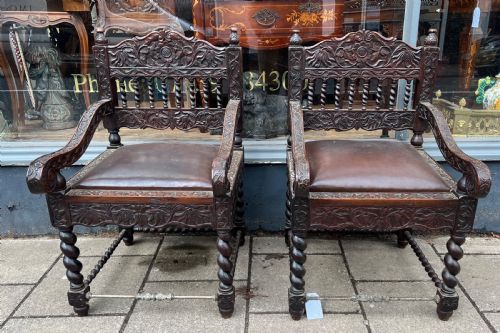 Pair of Dutch Colonial Chairs Batavia C1680-1720