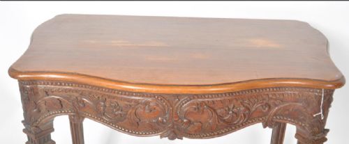 C18TH FRENCH CARVED WALNUT HALL TABLE - ADDITIONAL PHOTO 2