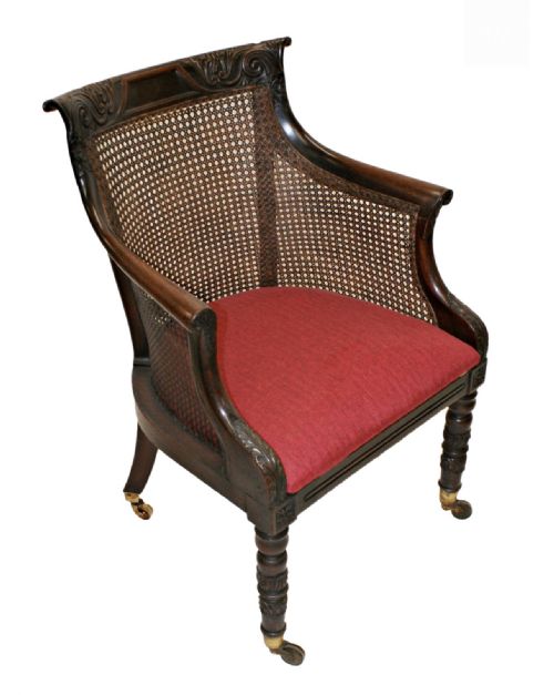 Regency Bergere Library Chair