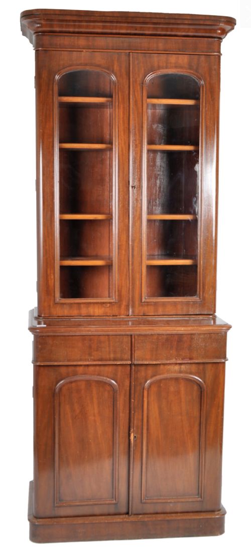 C19th Two Part Library Bookcase