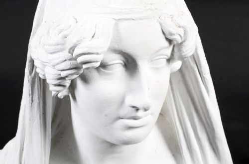 LARGE CLASSICAL PLASTER BUST - ADDITIONAL PHOTO 1