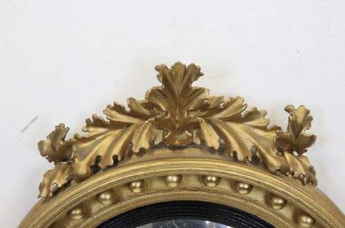 REGENCY GILTWOOD CONVEX MIRROR - ADDITIONAL PHOTO 4