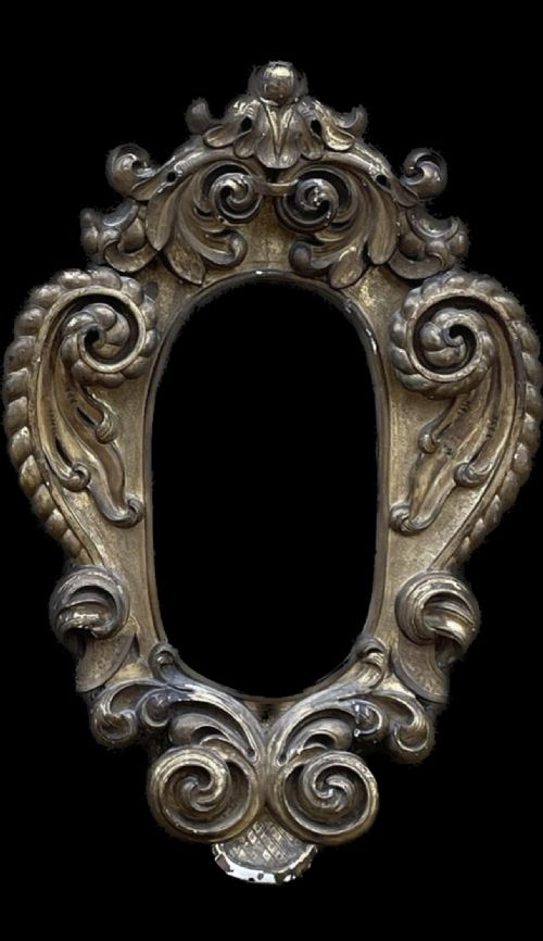 A LARGE BOROQUE STYLE CARVED WOODEN MIRROR - ADDITIONAL PHOTO 5
