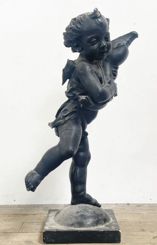 A C19TH MUSEUM COPY OF ANDREA DEL VERROCCHIO PUTTO WITH DOLPHIN C1470 - ADDITIONAL PHOTO 1