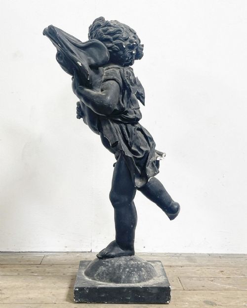 A C19TH MUSEUM COPY OF ANDREA DEL VERROCCHIO PUTTO WITH DOLPHIN C1470 - ADDITIONAL PHOTO 4