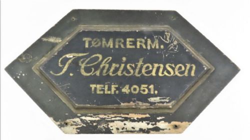 1920s Danish Carpenters Shop Sign