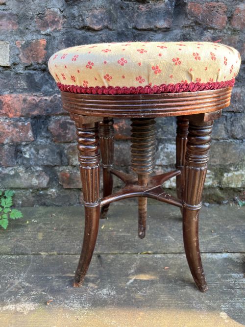 fig 1. Mahogany revolving stool in the manner of gillows