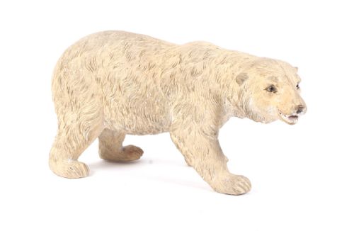 C1900 Austrian Terracotta Painted Polar Bear