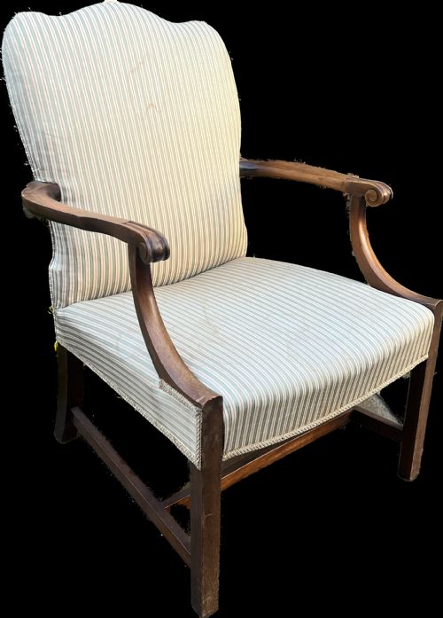 C18th Mahogany Gainsborough Armchair