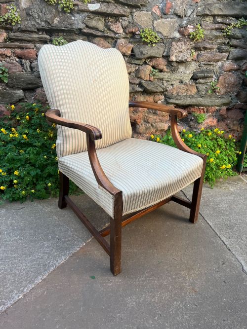 fig 1. C18th mahogany Gainsborough armchair
