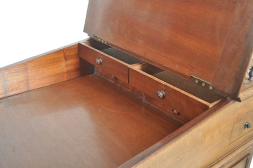 A WILLIAM IV MAHOGANY SLIDING TOP DAVENPORT - ADDITIONAL PHOTO 2