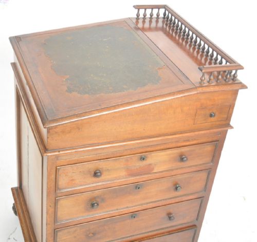A WILLIAM IV MAHOGANY SLIDING TOP DAVENPORT - ADDITIONAL PHOTO 8