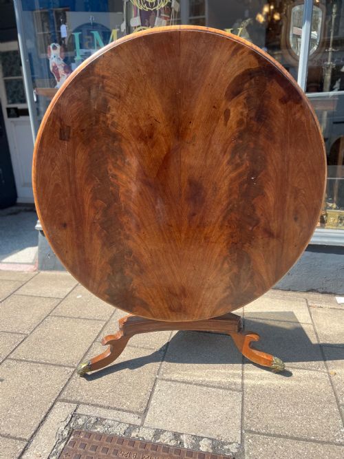 Regency Mahogany Circular Table with Tripod Base