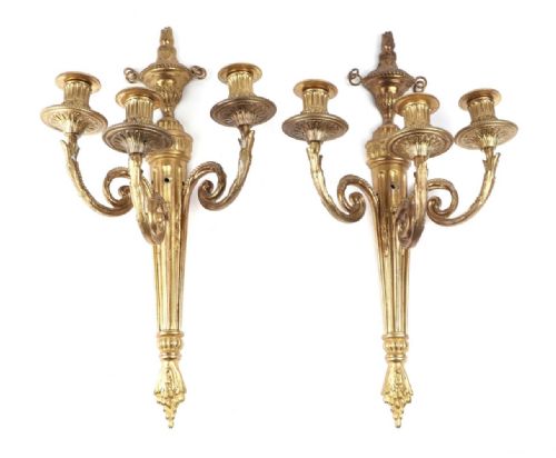 Large Pair of Regency Wall Candle Sconces