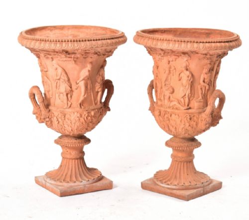 A Pair of Classical Terracotta Campana Urns