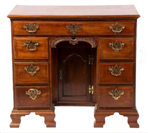 George II Mahogany Kneehole Desk