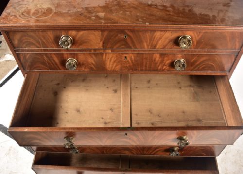 EARLY C19TH GEORGE III MAHOGANY SECRETAIRE LIBRARY BOOKCASE - ADDITIONAL PHOTO 4