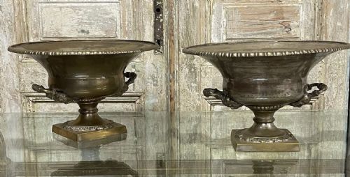 Pair of Silver Plated Urns / Wine Coolers