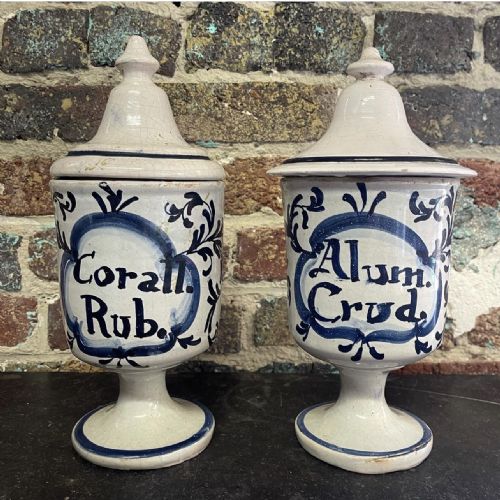 Pair of Delft Drug Jars C1900