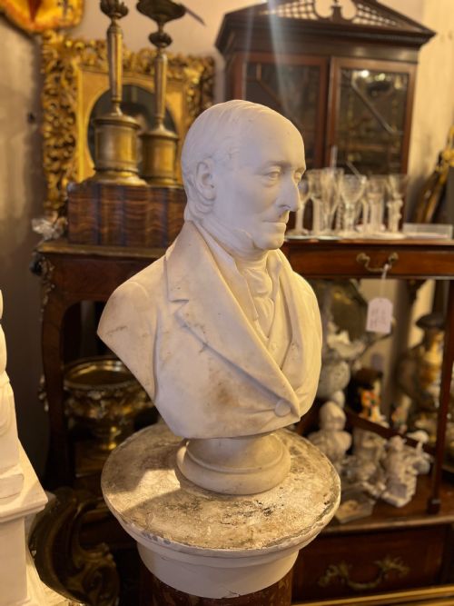 C19th Marble Library Bust of a Gentleman
