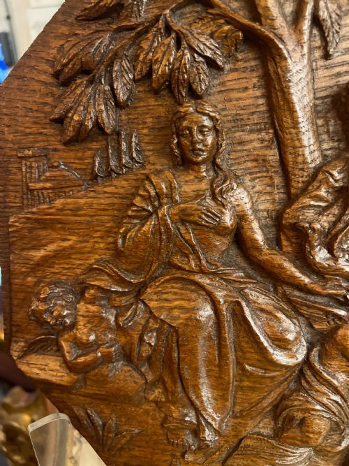 C18TH PAIR OF CARVED PLAQUES OF CLASSICAL SCENES - ADDITIONAL PHOTO 7