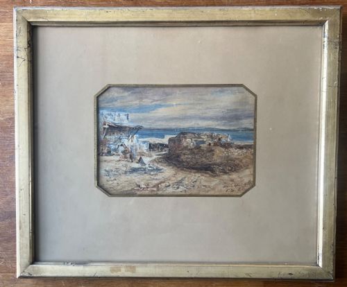 William Wyld ( 1806-1889 ) Watercolour of a Scene in Algiers C 1833