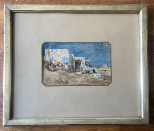 William Wyld ( 1806-1889 ) Watercolour of a Scene in Algiers C 1833
