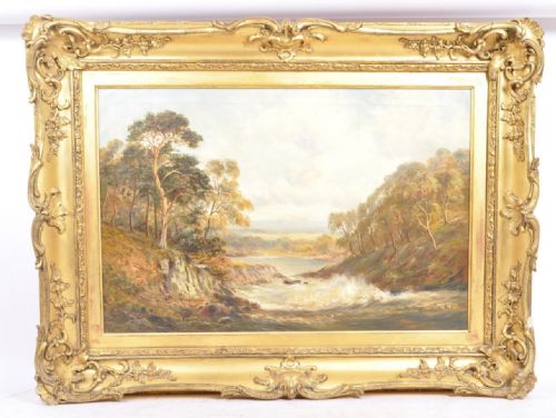 C19th Oil Painting on Canvas of a Landscape