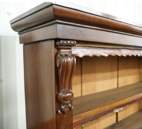 LARGE C19TH OPEN BOOKCASE WITH FIVE SHELVES - ADDITIONAL PHOTO 5